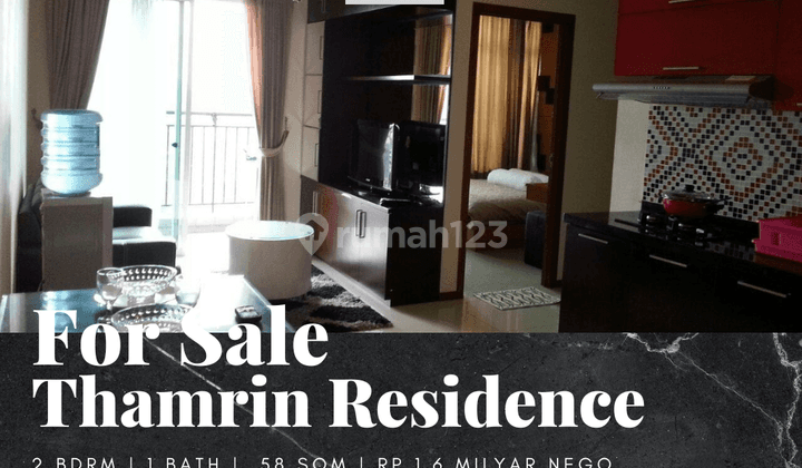 Dijual Apartemen Thamrin Residence 2 Bedroom Full Furnished 1