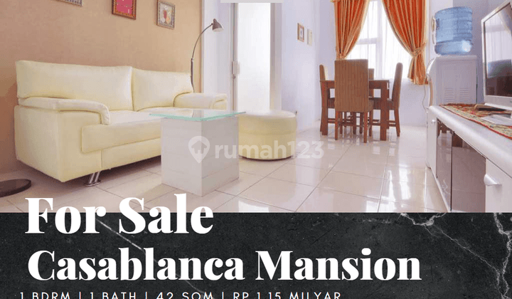 Dijual Apartemen Casablanca Mansion 1 Bedroom Full Furnished View Timur 1