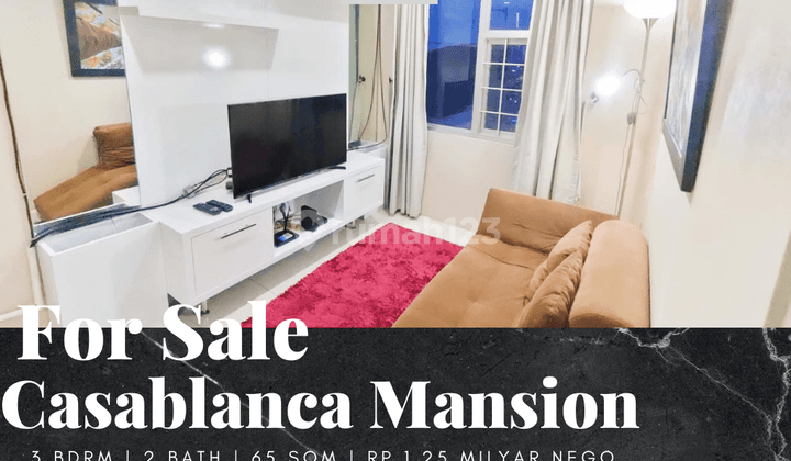 Jual Apartemen Casablanca Mansion 3 Bedroom Furnished High Floor  1