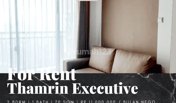 Disewakan Apartemen Thamrin Executive 2br Full Furnished View Astra 1