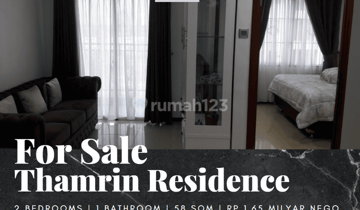 Dijual Apartemen Thamrin Residence 2 Bedroom Full Furnished 1