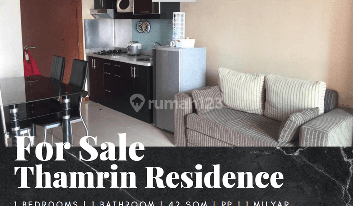 Dijual Apartemen Thamrin Residence 1 Bedroom Tipe L Full Furnished 1