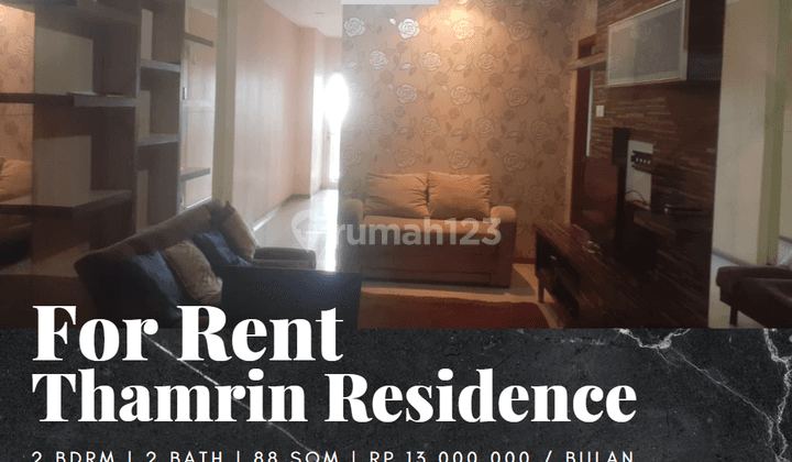 Disewakan Apartemen Thamrin Residence Condohouse 2 Bedrooms Furnished 1