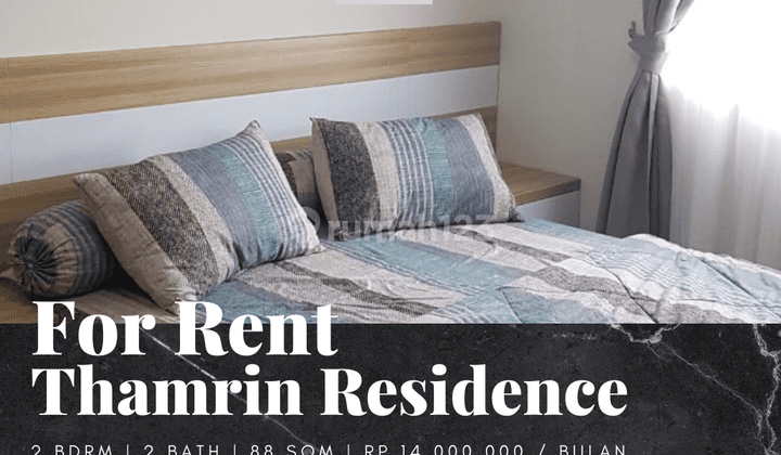 For Rent Apartemen Thamrin Residence Type Condo House 2 Bedroom 1