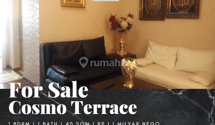 Dijual Apartemen Cosmo Terrace 1 Bedroom Full Furnished Middle Floor 1