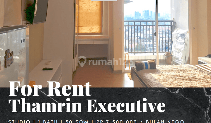 Sewa Apartemen Thamrin Executive Type Studio Low Floor Furnished 1