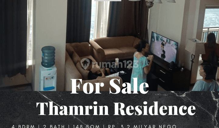 Dijual Apartemen Thamrin Residence Tipe Loft 2 Lantai 3 Bedroom+1 1