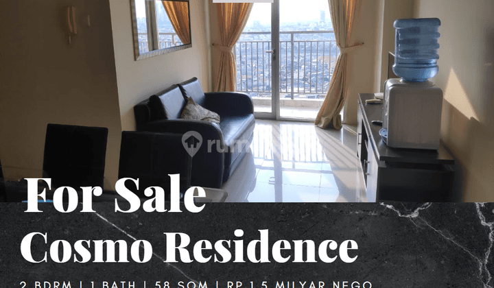 Dijual Apartemen Cosmo Residence 2 Bedroom Furnished Lantai Sedang 1