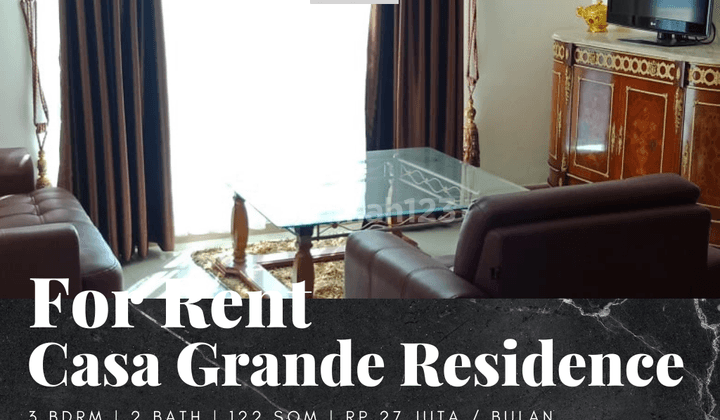 For Rent Apartment Casa Grande Residence 3br Tower Montana 1