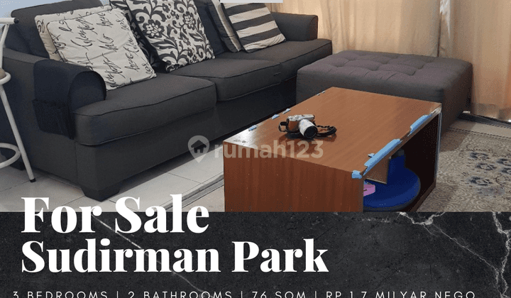 Dijual Apartemen Sudirman Park 3 Bedroom Full Furnished Low Floor 1