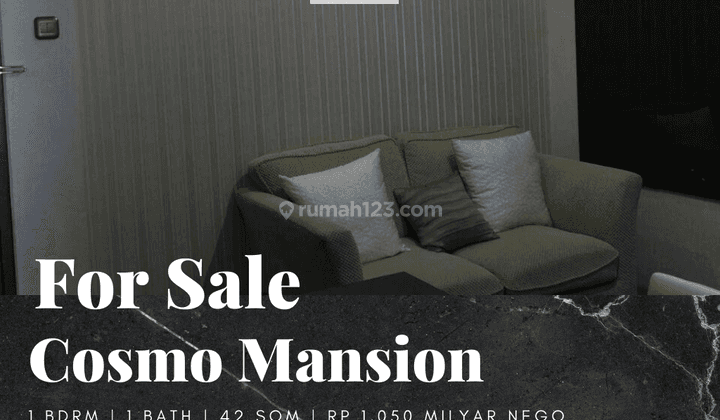 Dijual Apartemen Cosmo Mansion 1 Bedroom Full Furnished 1