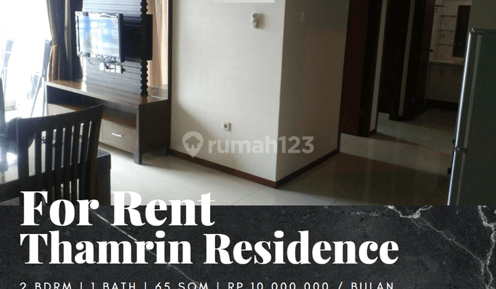 Disewakan Apartemen Thamrin Residence 2 Bedroom Low Floor Fully Furnished 1