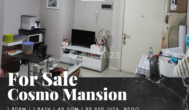 Dijual Apartemen Cosmo Mansion 1 Bedroom Furnished Lantai Tinggi 1