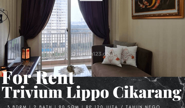 Disewakan Apartemen Trivium Terrace Lippo Cikarang 3 Bedroom Furnished 1