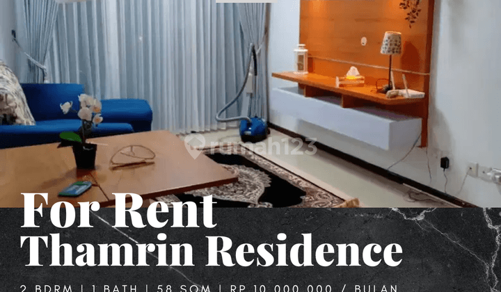 Disewakan Apartemen Thamrin Residence 2 Bedroom Full Furnished 1