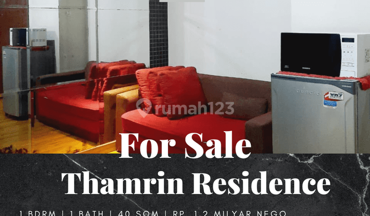 Dijual Apartement Thamrin Residence 1 BR Furnished Bagus Tower A 1