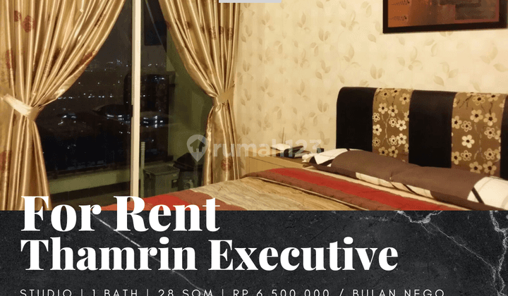 For Rent Apartemen Thamrin Executive Tipe Studio Furnished Low Floor 1