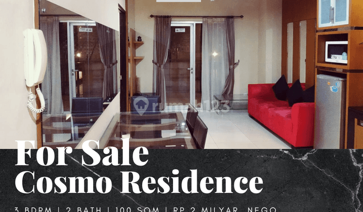 Jual Apartemen Cosmo Residence 3 Bedroom Full Furnished Lantai Fasilitas 1