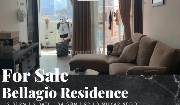 Dijual Apartemen Bellagio Residences 2 Bedroom Furnished Bagus 1