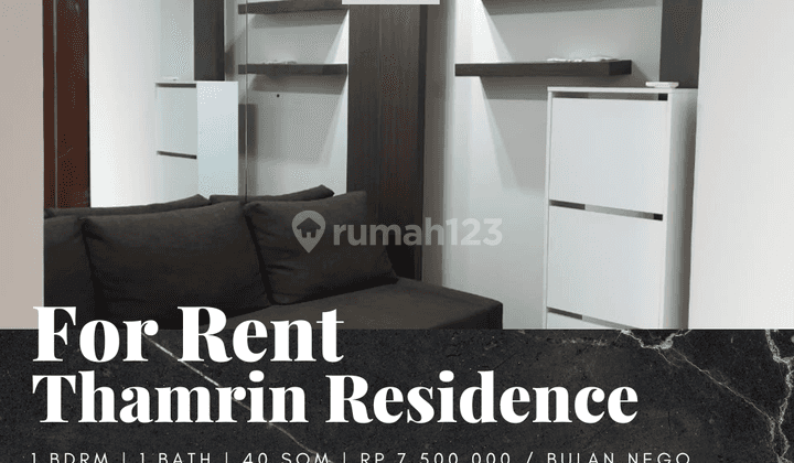 Disewakan Apartemen Thamrin Residence 1 Bedroom Full Furnished 1