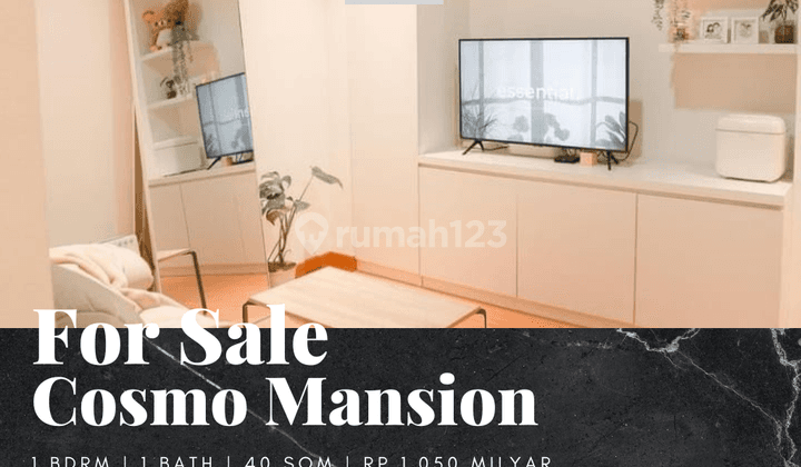 Jual Apartemen Cosmo Mansion 1 Bedroom Lantai Rendah Full Furnished 1