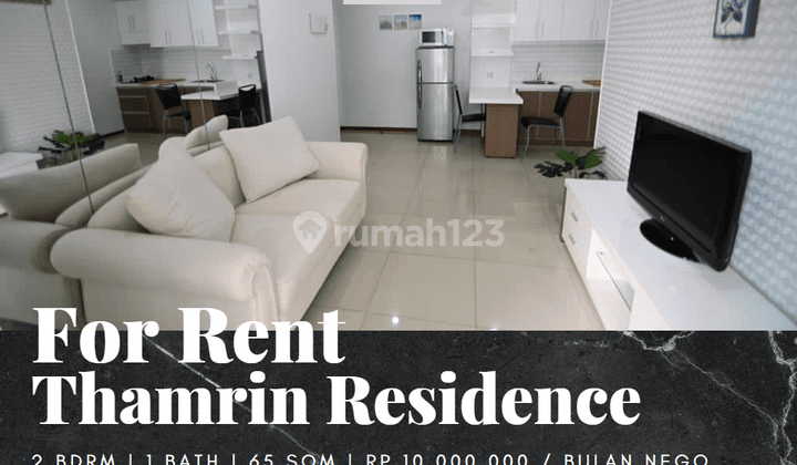 Disewakan Apartemen Thamrin Residences 2 Bedroom Furnished Bagus 1