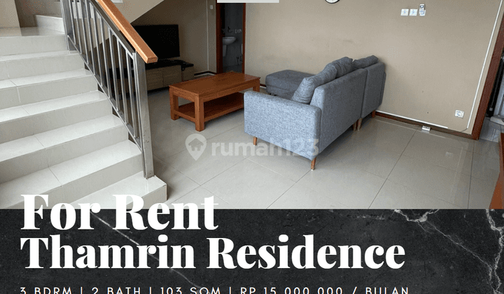 Disewakan Apartemen Thamrin Residence Penthouse 3 Bedroom Furnished 1