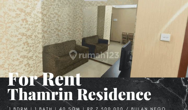 Disewakan Apartement Thamrin Residence 1 BR Furnished Bagus 1