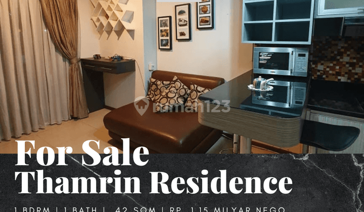 Dijual Apartemen Thamrin Residences 1 BR Full Furnished Bagus 1