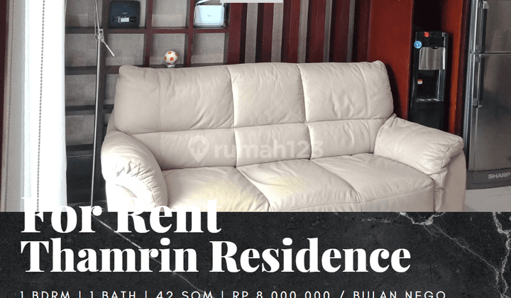 Disewakan Apartement Thamrin Residence 1 Bedroom Furnished Bagus 1