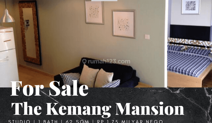 Dijual Apartment The Mansion At Kemang Type Studio South Tower 1