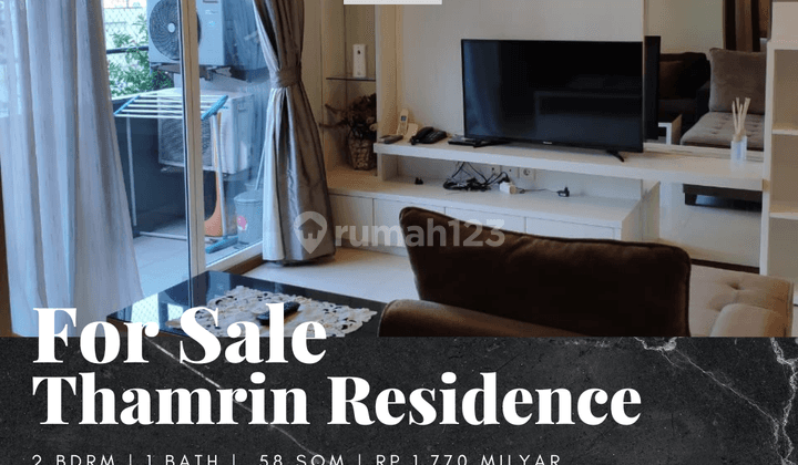 Dijual Apartement Thamrin Residence 2 Bedroom Full Furnished Bagus 1