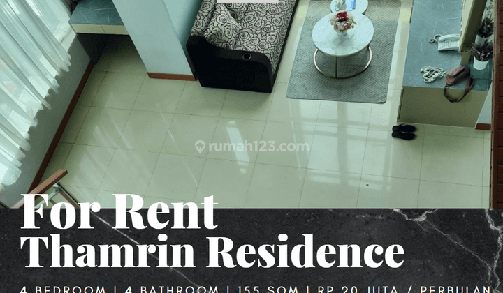 Disewakan Apartement Thamrin Residence Type Loft 3 Bedroom Full Furnished 1