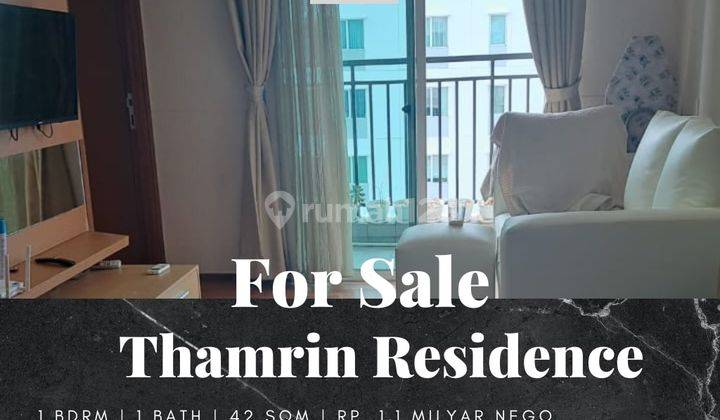 Dijual Apartement Thamrin Residence 1 Bedroom Furnished Bagus 1