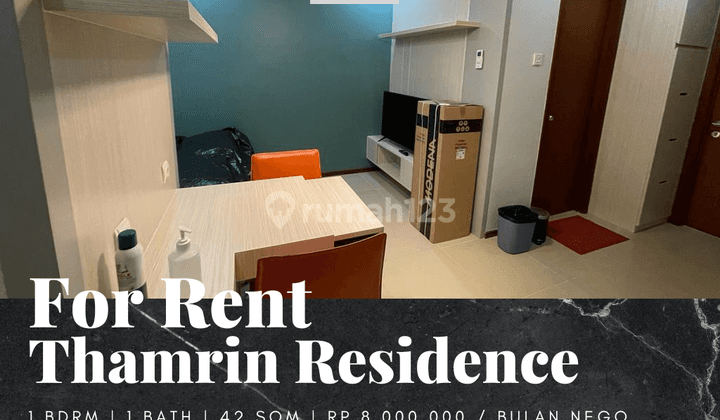 Disewakan Apartemen Thamrin Residence 1 Bedroom Lantai Rendah Furnished 1