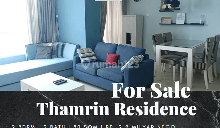 Dijual Apartement Thamrin Residence Premiere 2 Bedroom Full Furnished 1