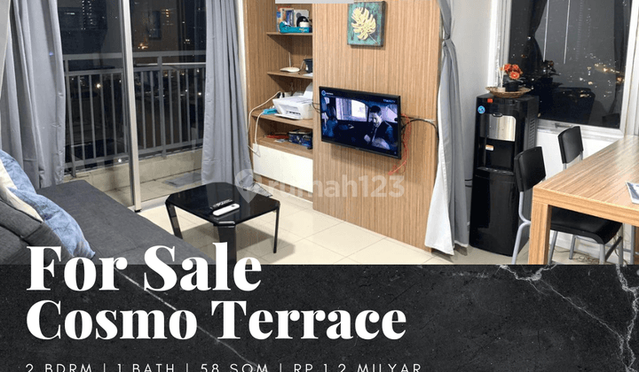 Dijual Apartement Cosmo Terrace 2 Bedroom Full Furnished Middle Floor 1