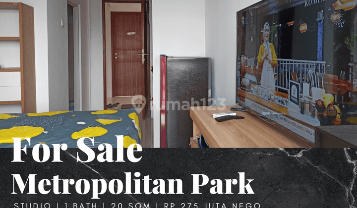 Dijual Apartement Metropolitan Park Type Studio Furnished Bagus