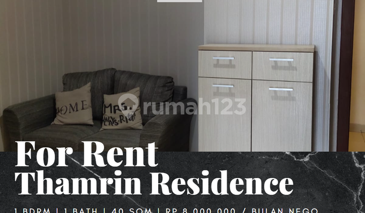 Disewakan Apartemen Thamrin Residence 1 Bedroom Full Furnished Disewakan Apartemen Thamrin Residence 1 Bedroom Full Furnished