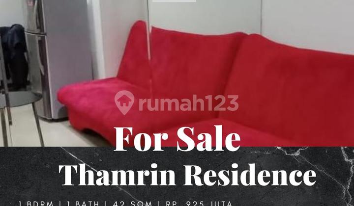For Sale Apartment Thamrin Residence 1 Bedroom Furnished High Floor For Sale Apartment Thamrin Residence 1 Bedroom Furnished High Floor