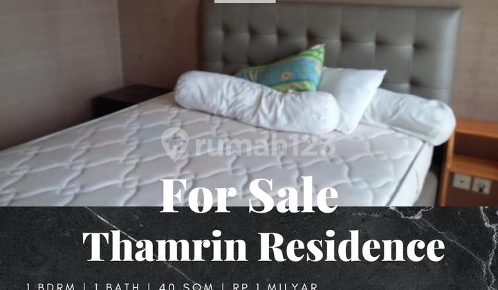 Dijual Apartemen Thamrin Residence 1 BR Furnished Lantai Sedang 1