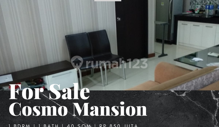 Dijual Apartement Cosmo Mansion Lantai Rendah 1 Bedroom
