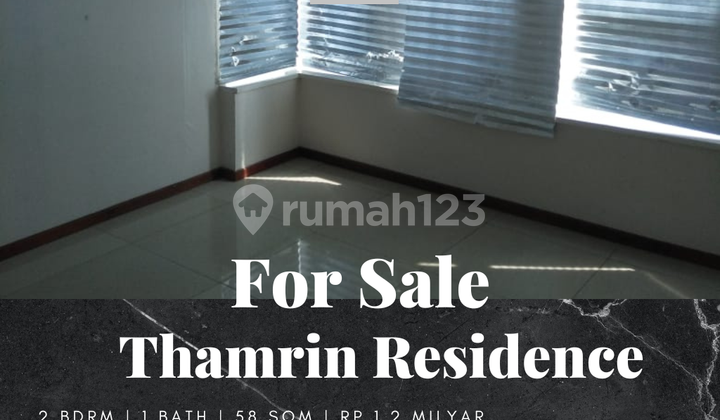 For Sale Thamrin Residence Apartment 2 Bedroom Unfurnished Good
