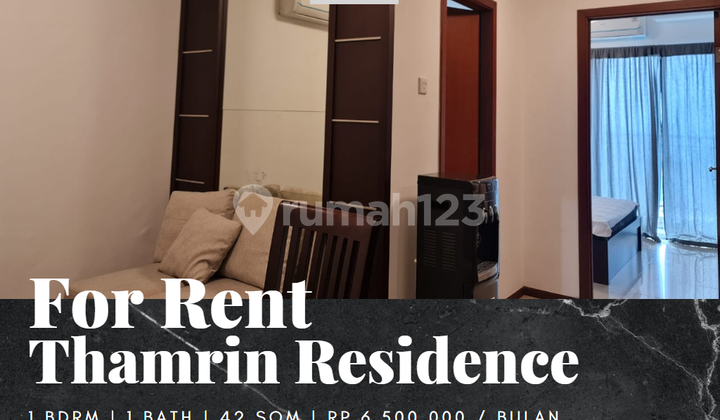 For Rent Apartment Thamrin Residence 1 Bedroom Fully Furnished