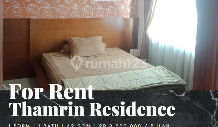 For Rent Thamrin Residence Type L 1Br Fully Furnished