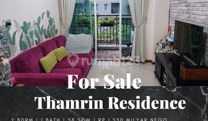 For Sale Apartment Thamrin Residence 2 BR Furnished Low Floor For Sale Apartment Thamrin Residence 2 BR Furnished Low Floor