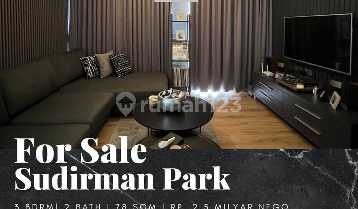 Sudirman Park Apartment for Sale, 3 Bedrooms Furnished, Tower B
