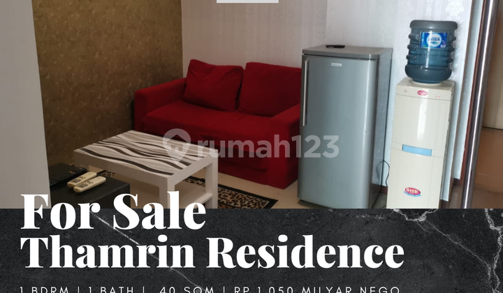 Dijual Apartemen Thamrin Residence 1 Bedroom Furnished View Timur