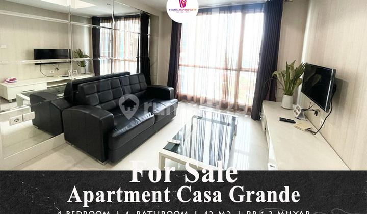 Jual Apartemen Casa Grande 1 Bedroom Lantai Rendah Good Furnished