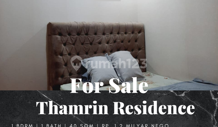 Dijual Apartement Thamrin Residence 1 BR Furnished Bagus Tower A